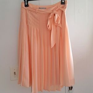 Pleated Peach Skirt